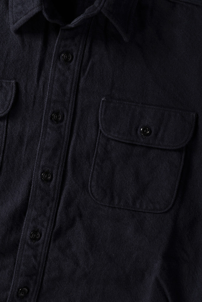 orSlow - Organic Cotton Relax Fit Flannel Shirt - Navy - Canoe Club