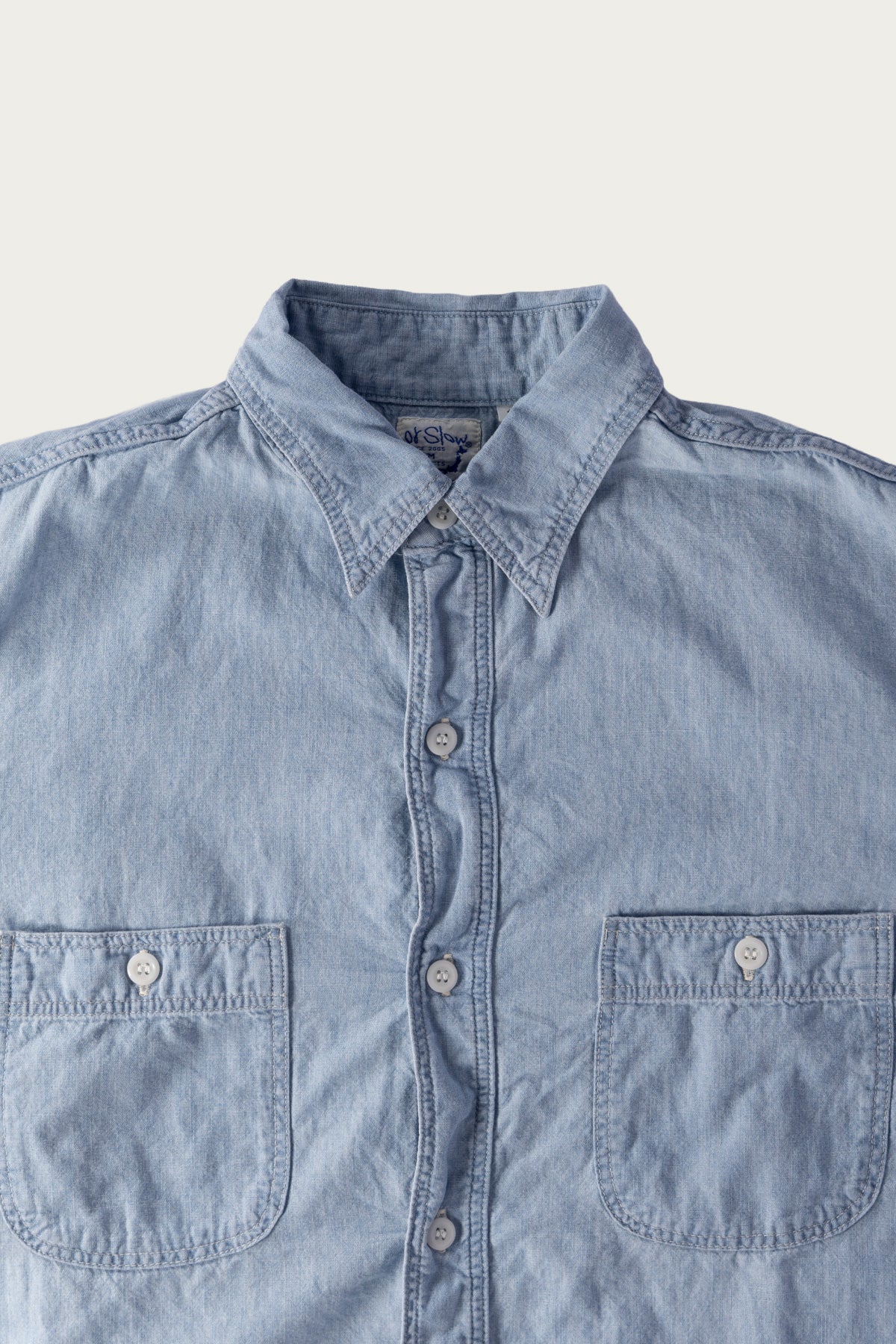 orSlow - Relax Fit Chambray Work Shirt - Chambray Bleached - Canoe Club