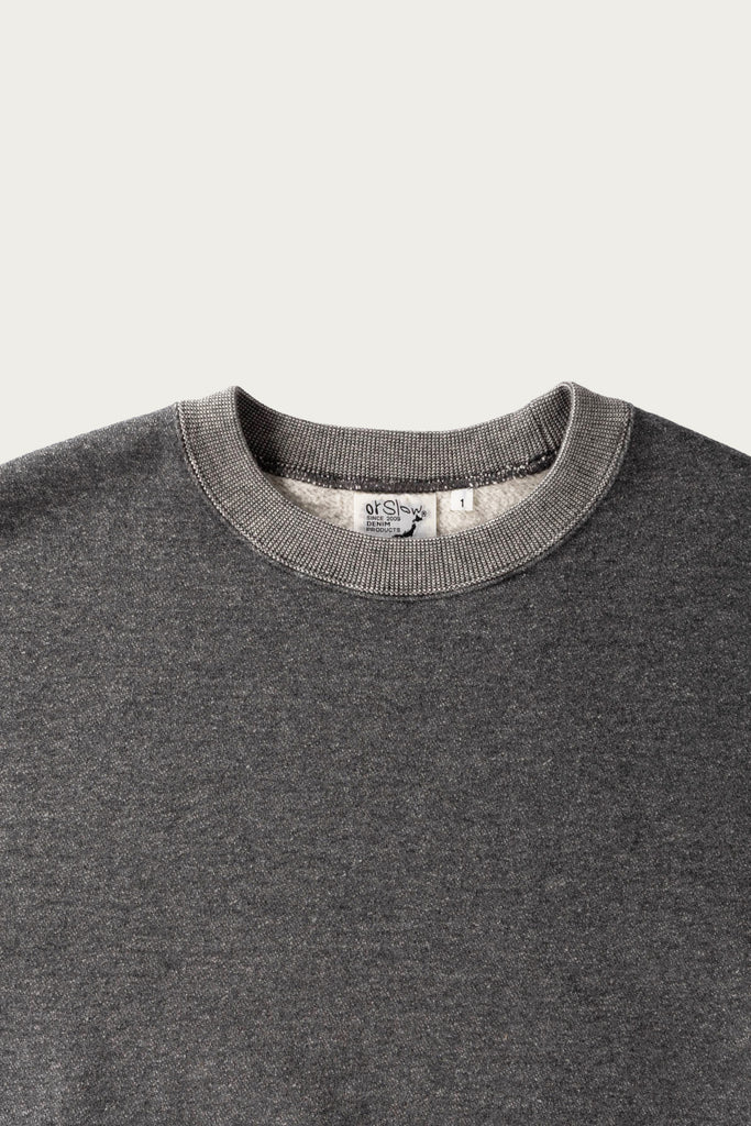 orSlow - Relax Fit Densely Knit Sweat Shirt - Charcoal Grey - Canoe Club