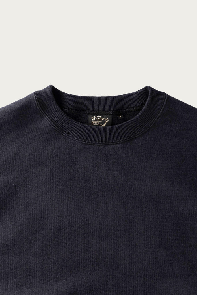 orSlow - Relax Fit Densely Knit Sweat Shirt - Dark Navy - Canoe Club