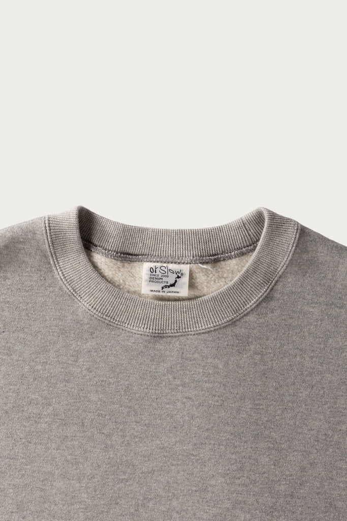 orSlow - Relax Fit Densely Knit Sweat Shirt - Heather Grey - Canoe Club
