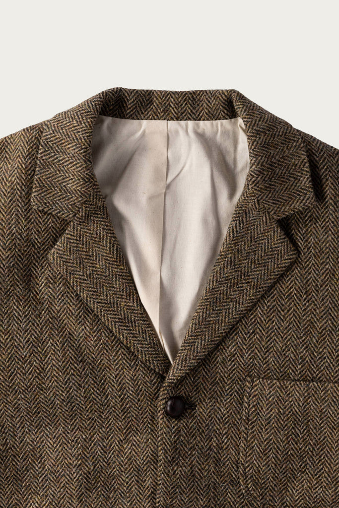 orSlow - Relax Fit Harris Tweed Jacket - Khaki - Canoe Club