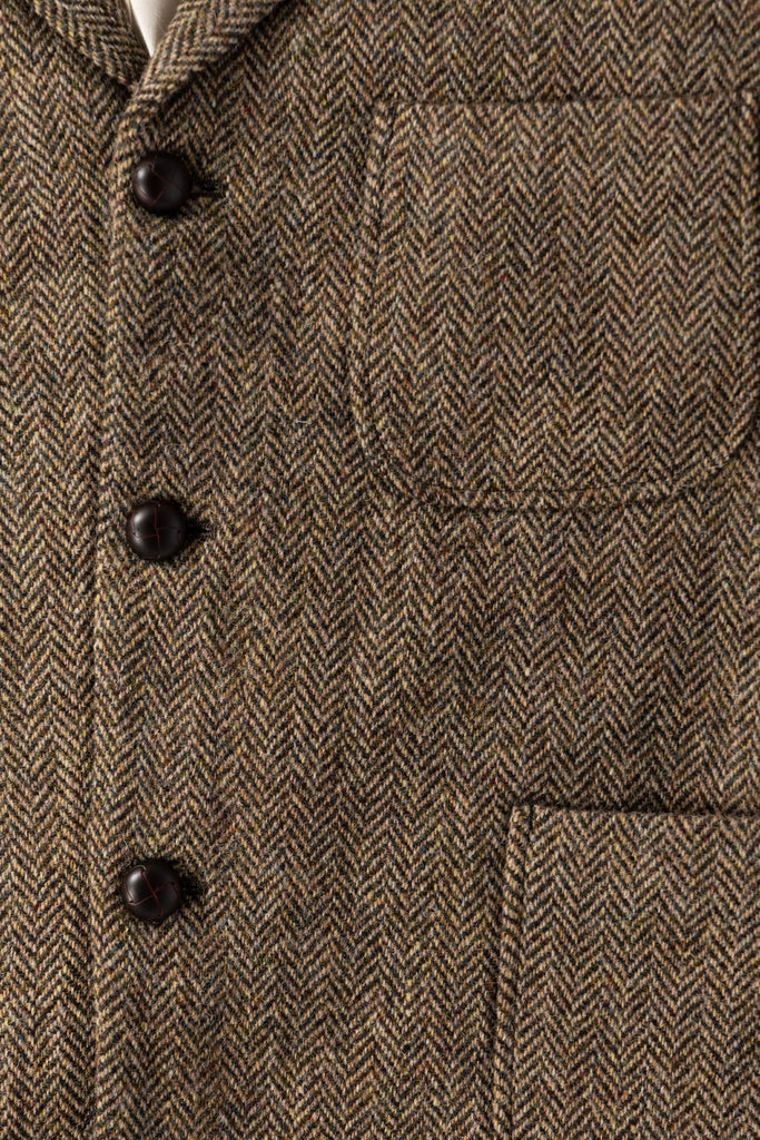 orSlow - Relax Fit Harris Tweed Jacket - Khaki - Canoe Club