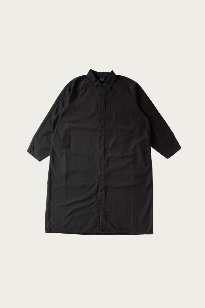 orSlow - Reverse Sateen Simple Work Coat Vintage Washed - Black - Canoe Club