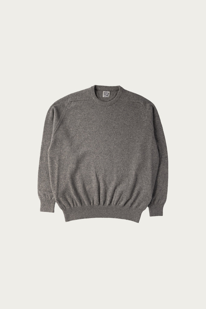 orSlow - Simple Crew Neck Sweater Crafted in Japan - Light Grey - Canoe Club