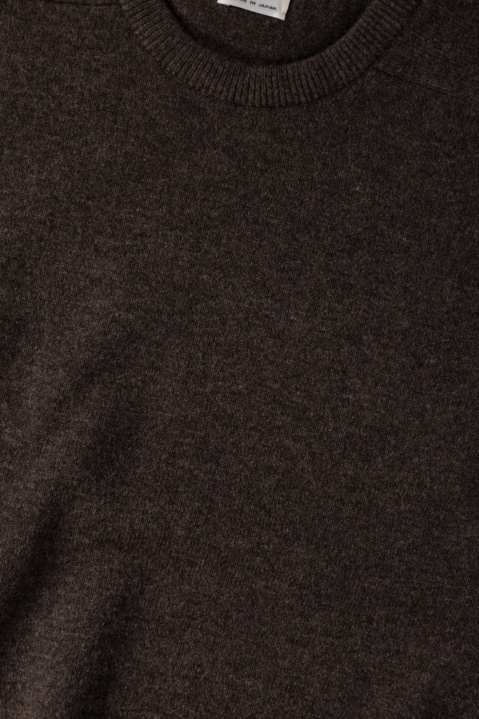 orSlow - Simple Crew Neck Sweater Crafted in Japan - Brown - Canoe Club
