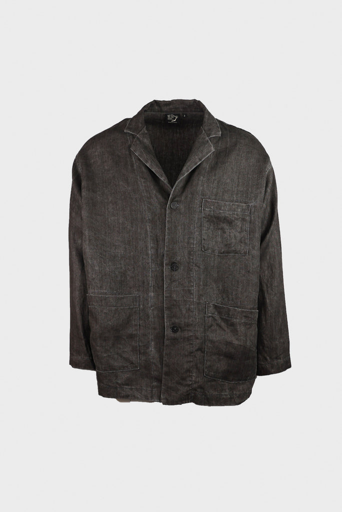 orSlow - Simple Work Jacket - Sumi Dyed Linen - Canoe Club