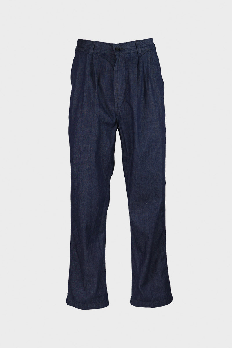 OrSlow Two Tuck Denim Wide Trouser | One Wash | Canoe Club