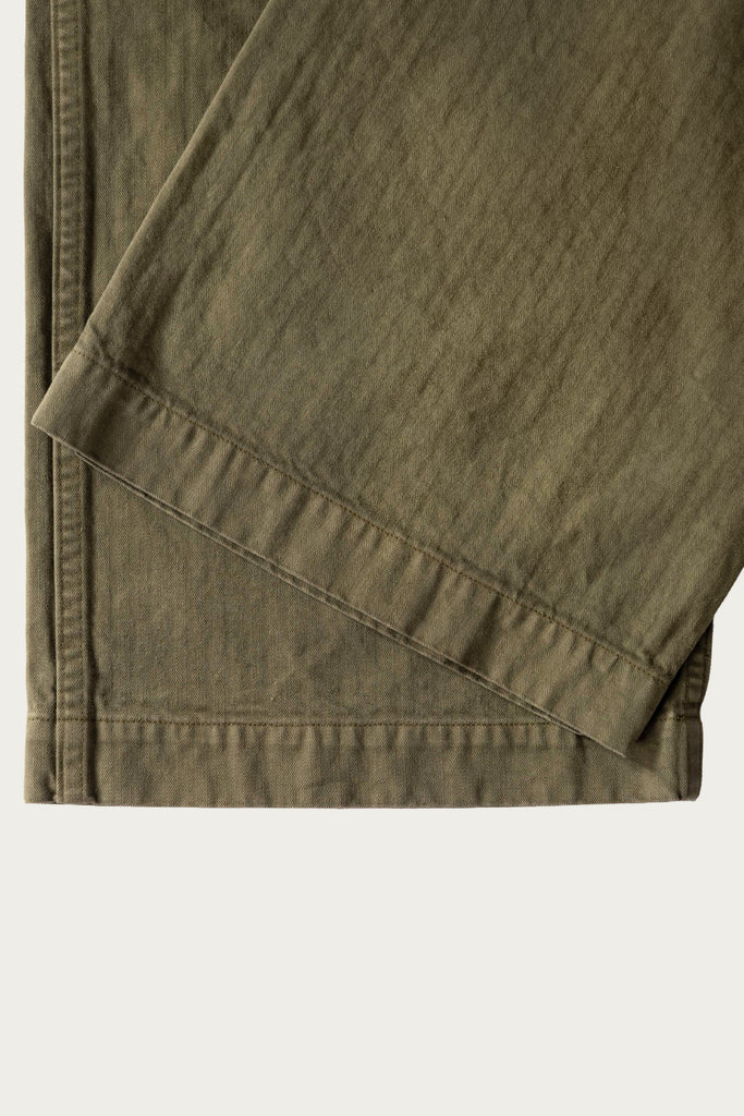 orSlow - USMC Herringbone Wide Fit Utility Trousers - Dark Olive - Canoe Club