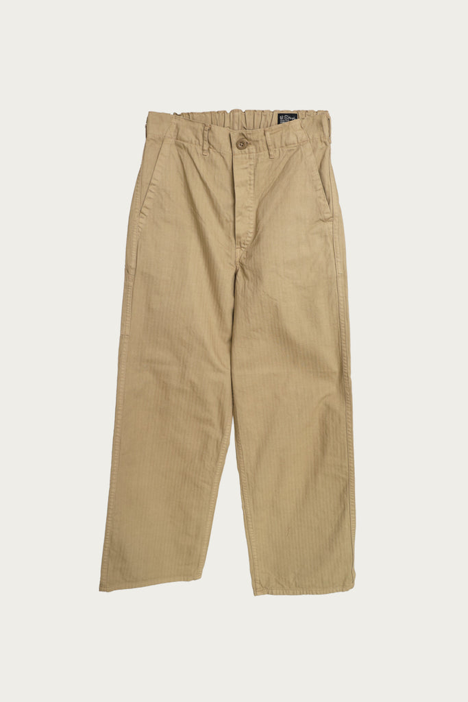 orSlow - Wide Fit French Work Pants - Khaki - Canoe Club