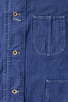 Canoe Club x orSlow - orSlow x Canoe Club 40s Coverall Jacket - French Blue Herringbone Twill - Canoe Club