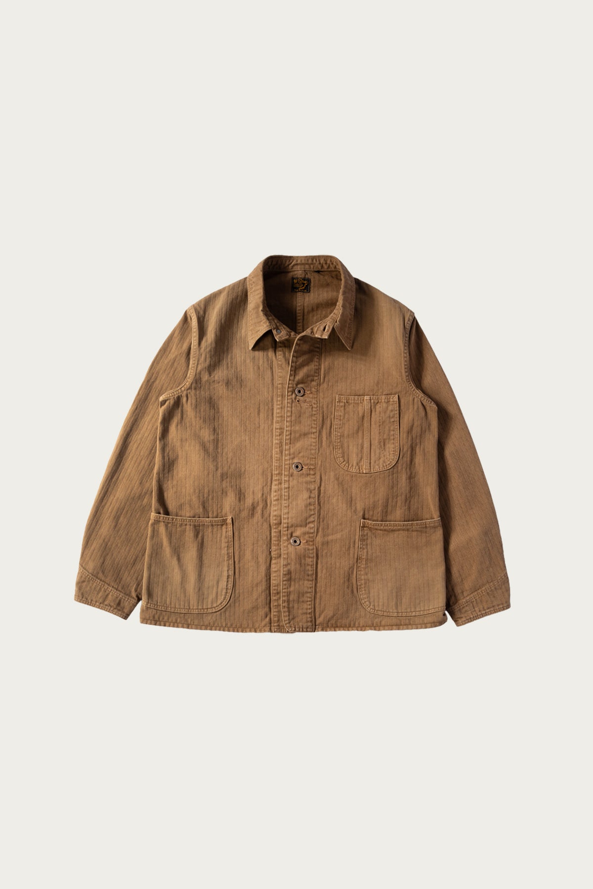 Canoe Club x orSlow - orSlow x Canoe Club 40's Coverall Jacket - Walnut Brown Herringbone Twill - Canoe Club