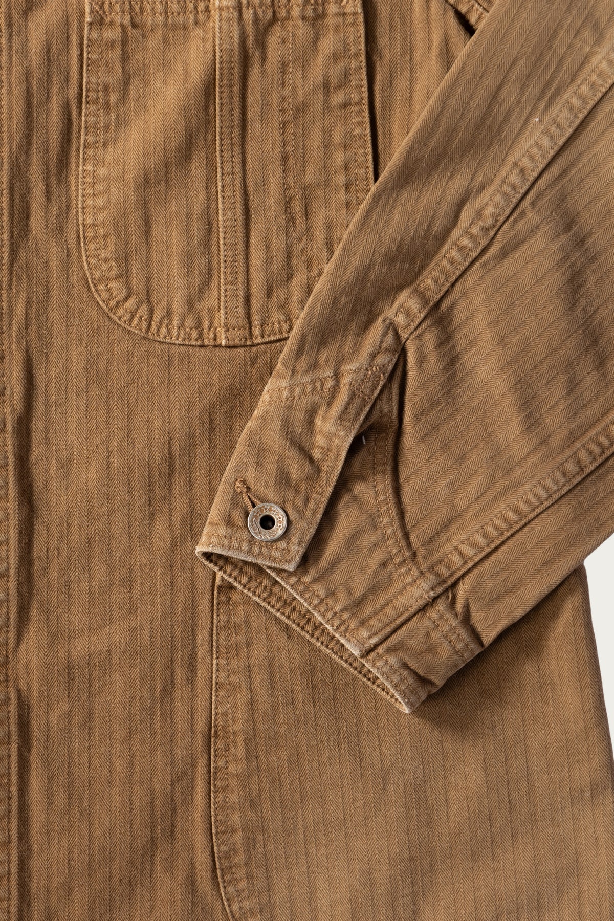 Canoe Club x orSlow - orSlow x Canoe Club 40's Coverall Jacket - Walnut Brown Herringbone Twill - Canoe Club