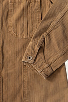 Canoe Club x orSlow - orSlow x Canoe Club 40's Coverall Jacket - Walnut Brown Herringbone Twill - Canoe Club