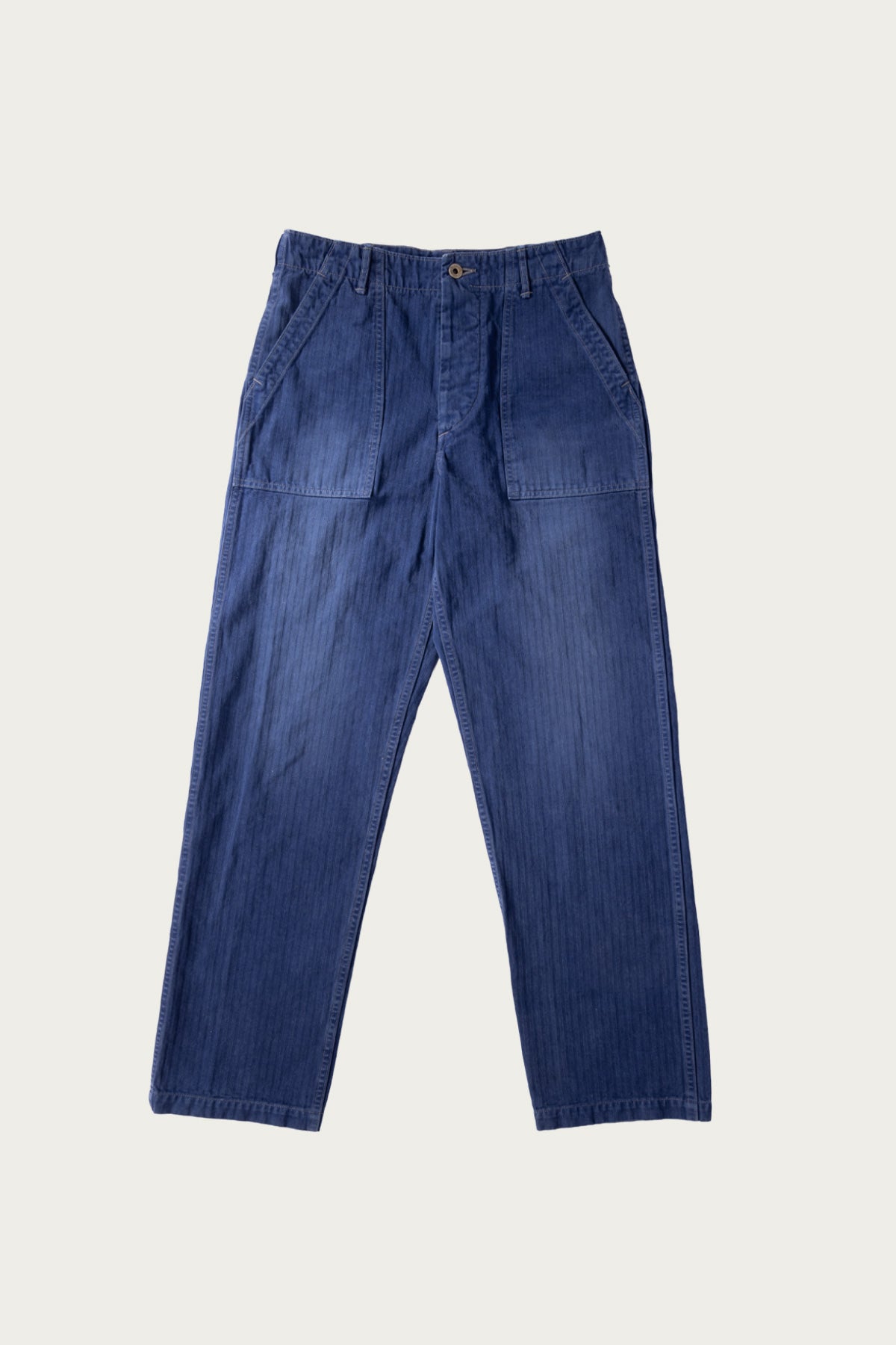 orSlow - orSlow x Canoe Club Regular Fit Fatigue Pants - French Blue Herringbone Twill - Canoe Club