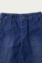 orSlow - orSlow x Canoe Club Regular Fit Fatigue Pants - French Blue Herringbone Twill - Canoe Club