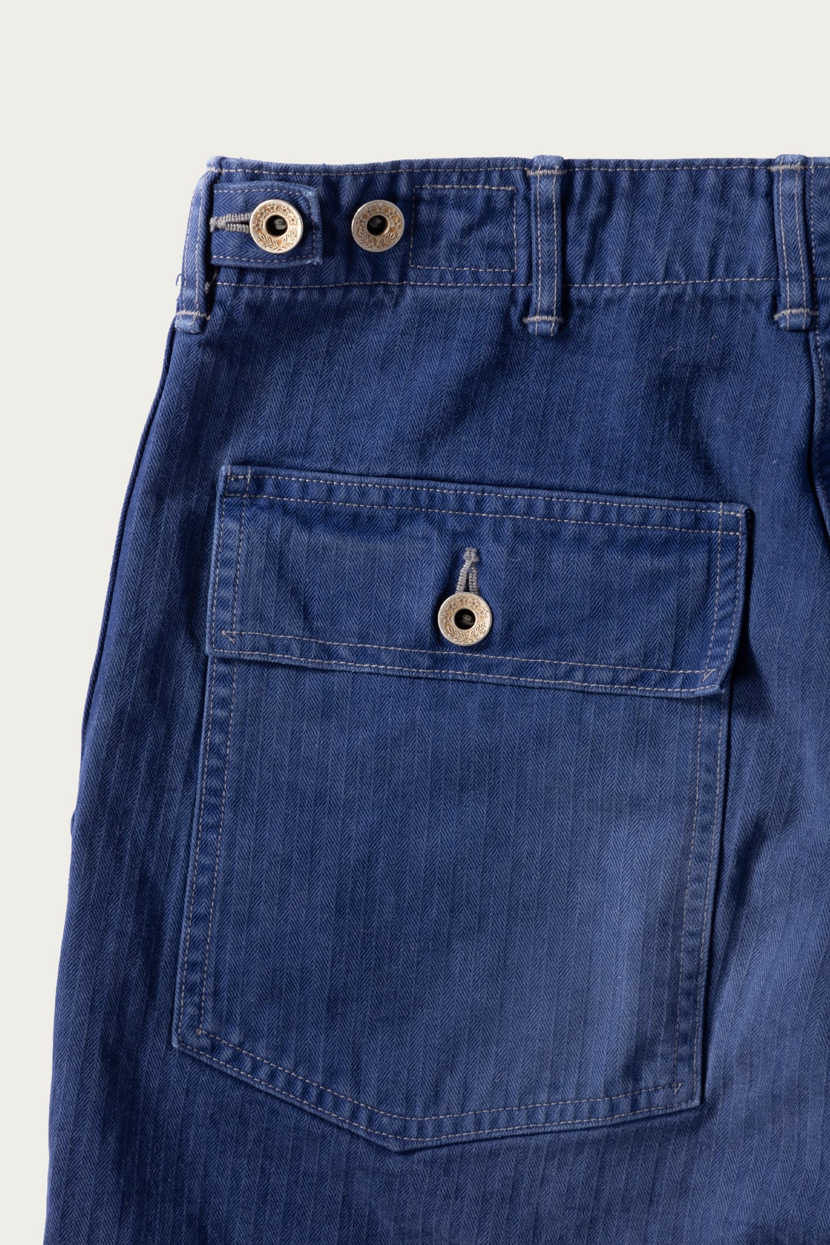 orSlow - orSlow x Canoe Club Regular Fit Fatigue Pants - French Blue Herringbone Twill - Canoe Club