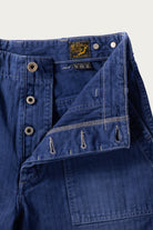 orSlow - orSlow x Canoe Club Regular Fit Fatigue Pants - French Blue Herringbone Twill - Canoe Club