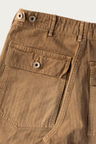 Canoe Club x orSlow - orSlow x Canoe Club Regular Fit Fatigue Pants - Walnut Brown Herringbone Twill - Canoe Club