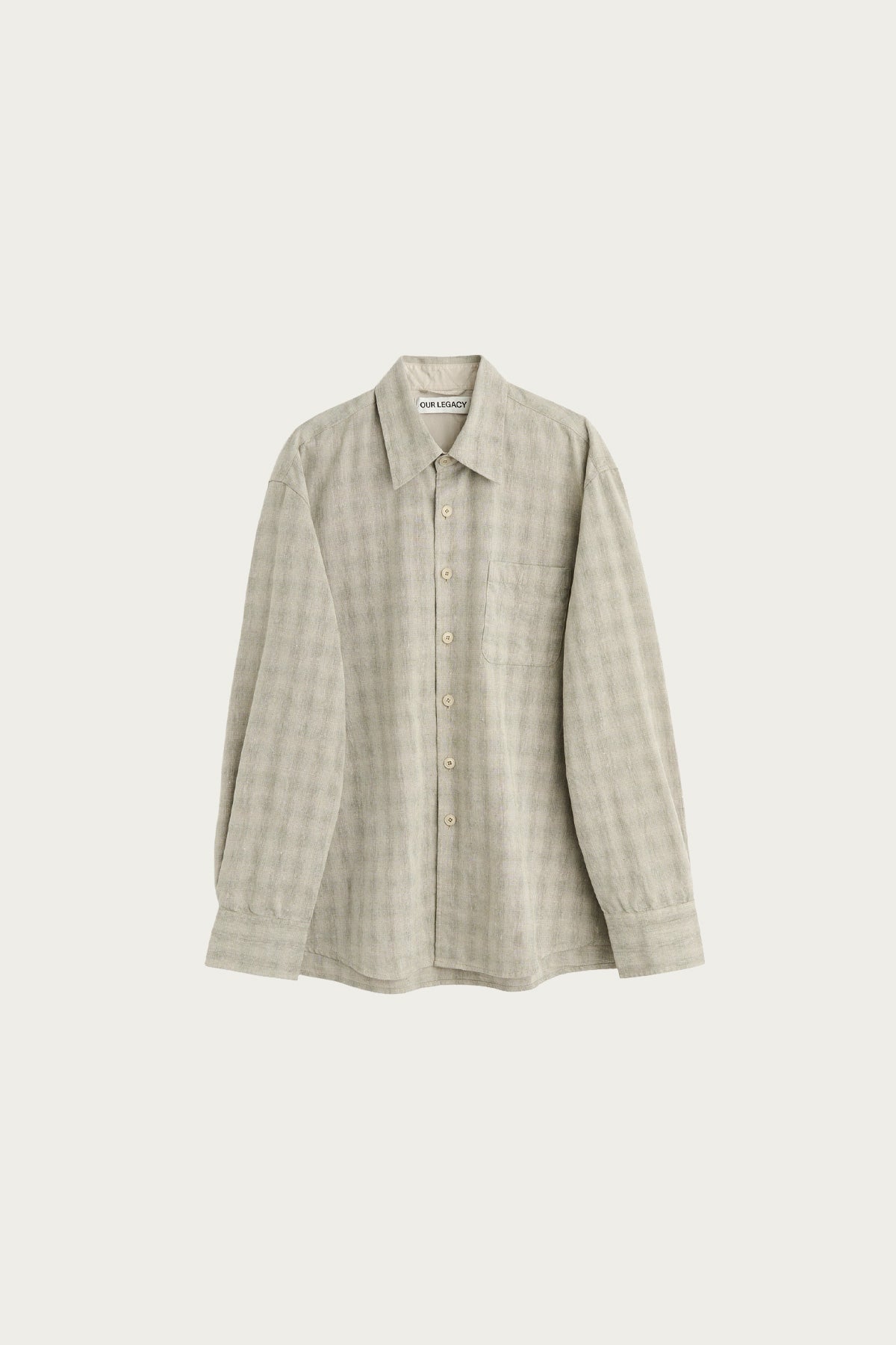 Our Legacy - Above Shirt - Sage Trail Check Dryline Weave - Canoe Club
