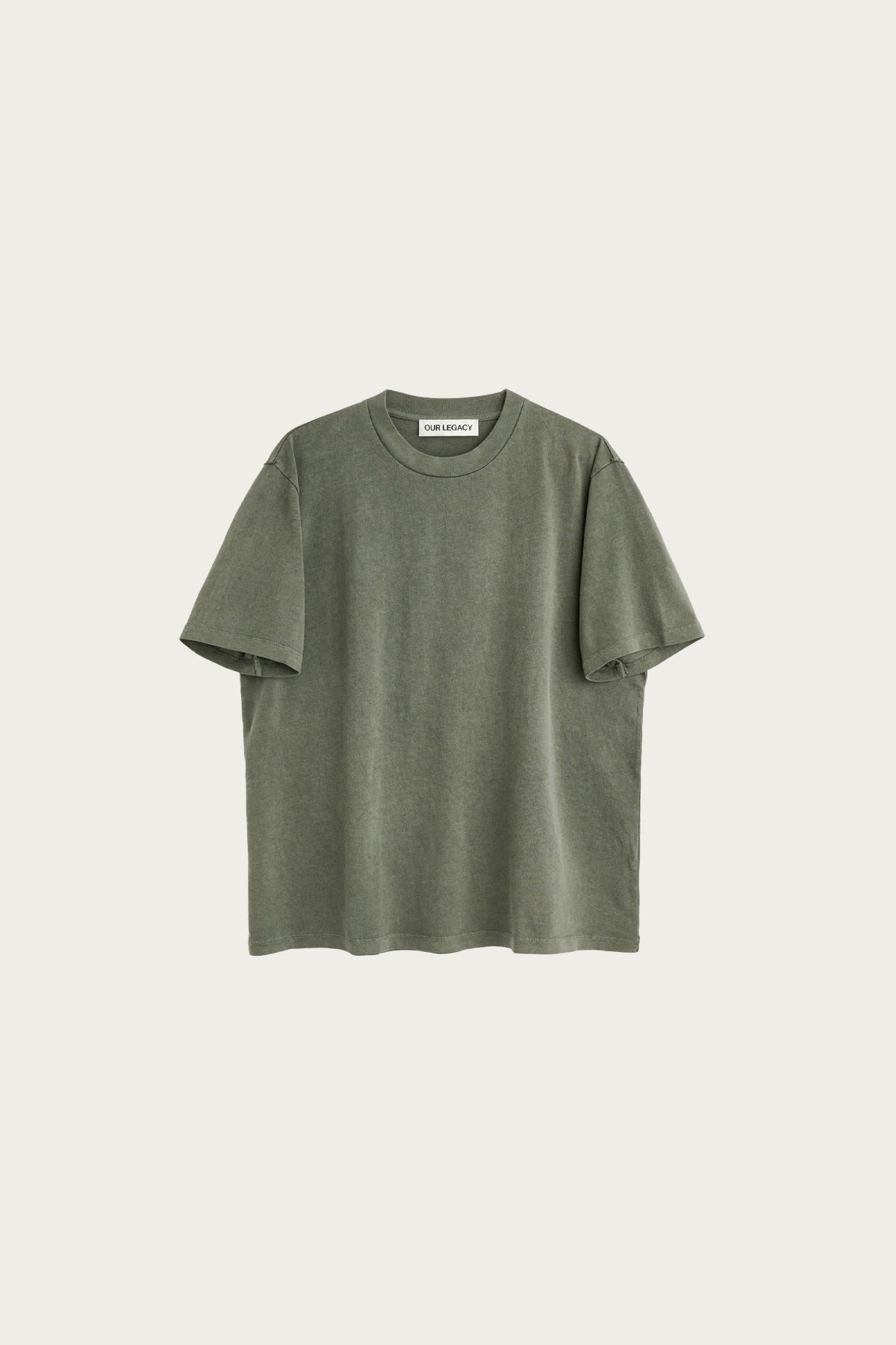 Our Legacy - Box T-Shirt - Worn Olive Legacy Jersey - Canoe Club