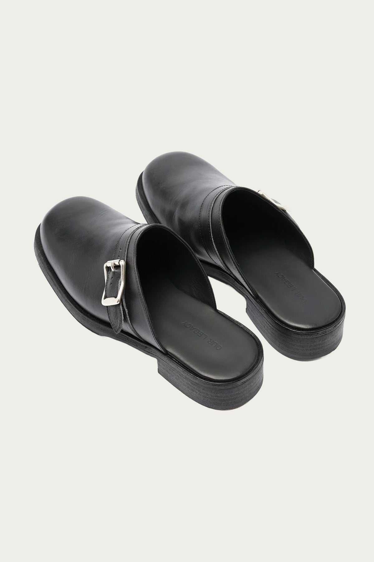 OUR LEGACY ブラック camion mule 41 Our Legacy - Camion Mule Black Leather | Our Legacy