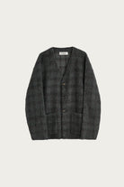 Our Legacy - Cardigan - Fuzzed Plum Check Hairy Wool - Canoe Club