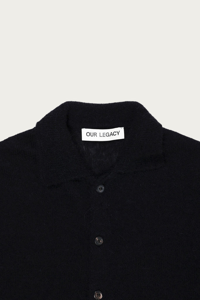 Our Legacy - Evening Polo - Black Fuzzy Alpaca - Canoe Club