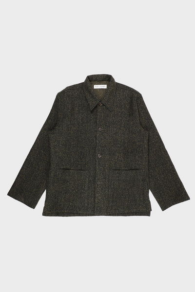 Haven Jacket - Black/Moss Fuzz Wool