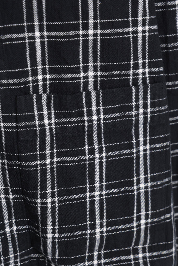 Our Legacy - Haven Jacket - Black/White Helix Flannel - Canoe Club