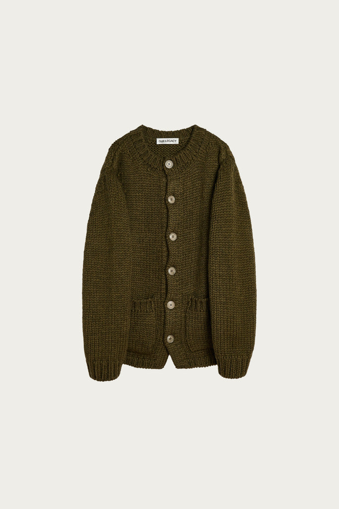 Our Legacy - Over Cardigan - Olive Mega Alpaca Wool - Canoe Club