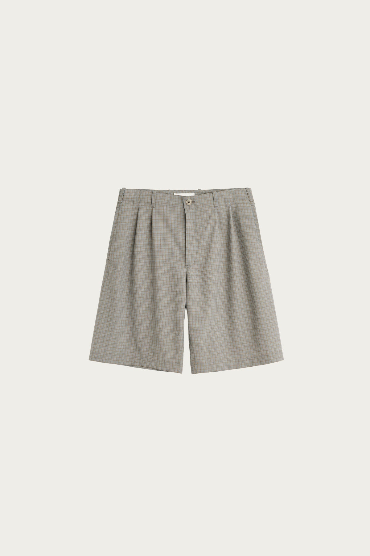 Our Legacy - Ponte Shorts - Frosted Moss Check Nexwool - Canoe Club
