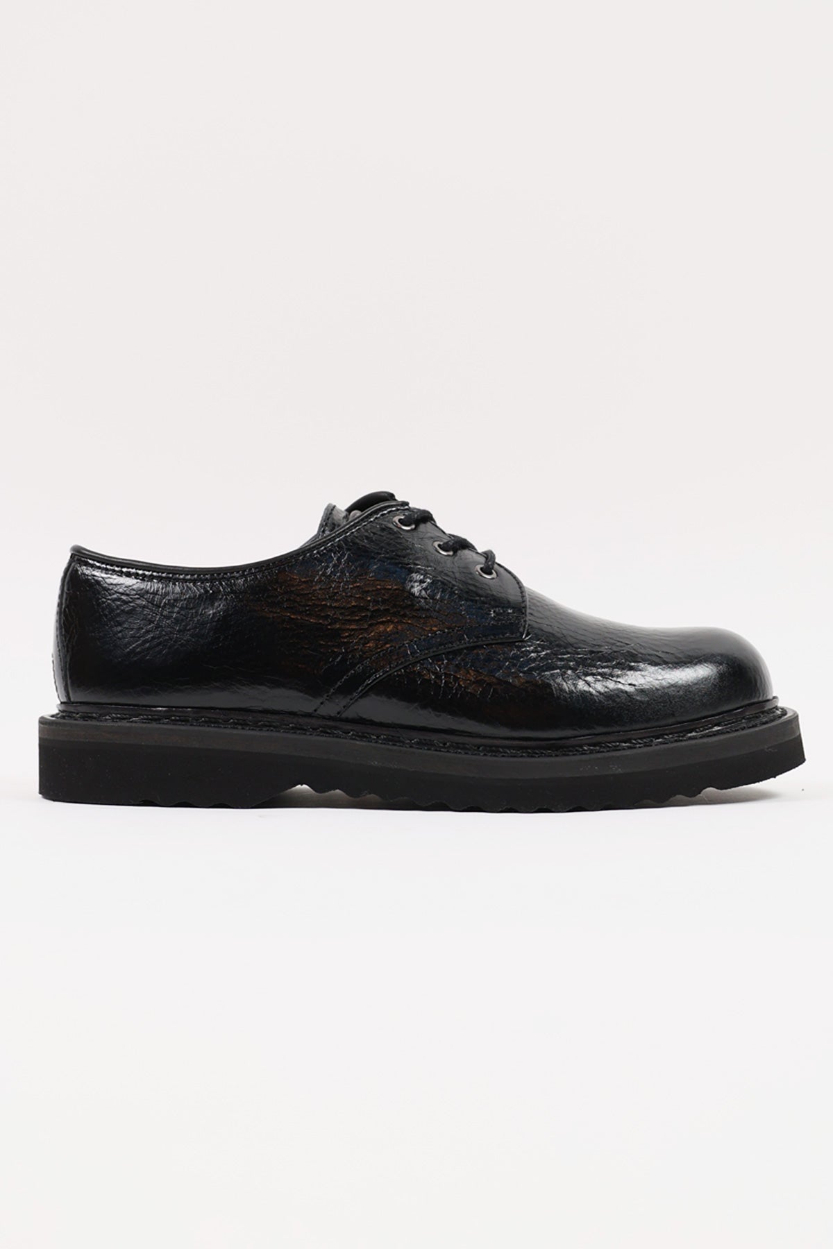 Trampler Shoe - Black Cracked Patent Leather