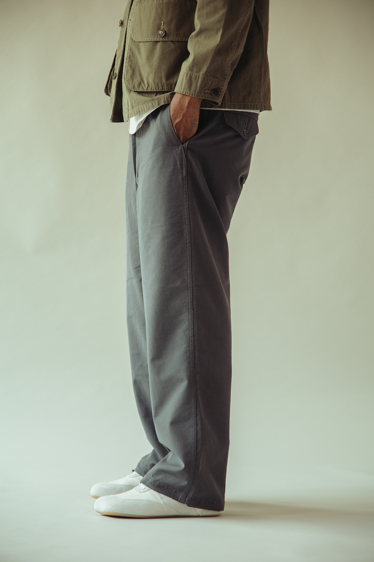 Phigvel - C/W/P String Trousers - Purple Grey - Canoe Club