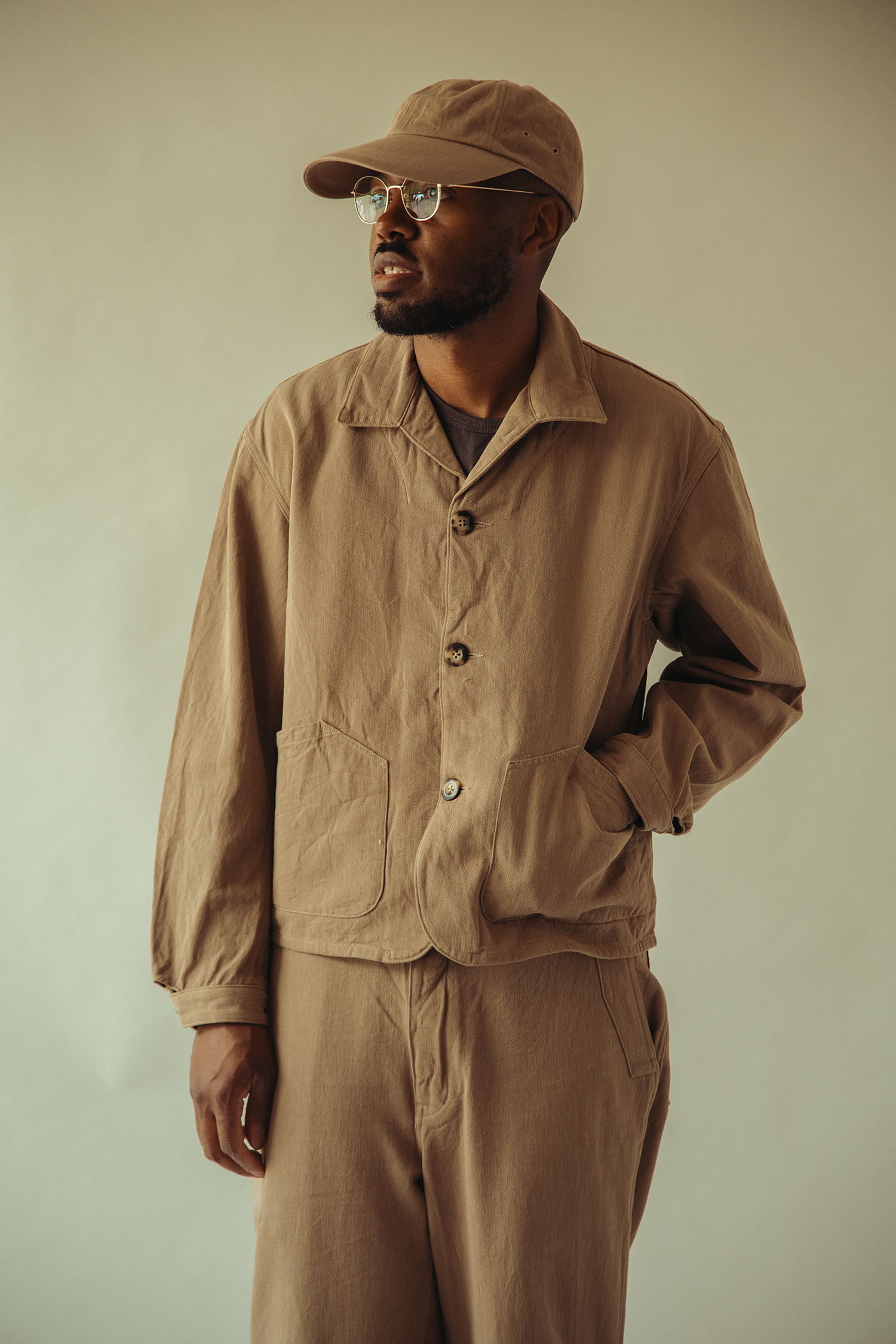 Phigvel - Drill Cloth Field Jacket - Stone Khaki - Canoe Club