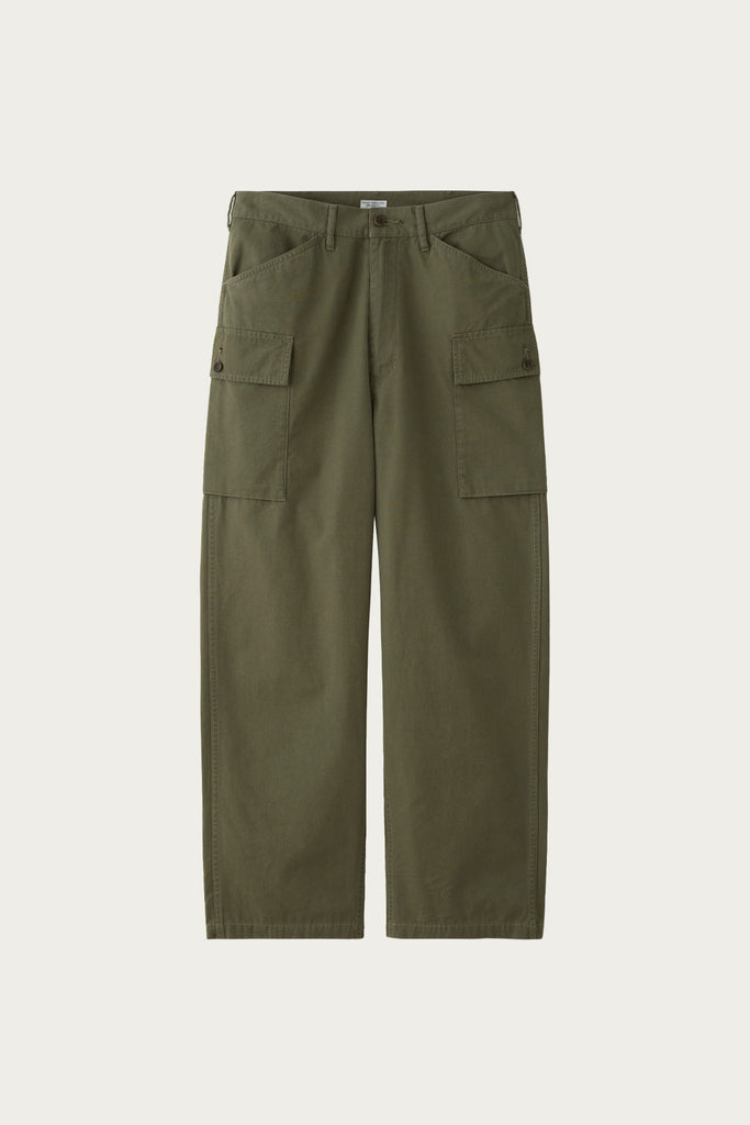 Phigvel Poplin Cloth Cargo Trousers | Faded Olive | Canoe Club