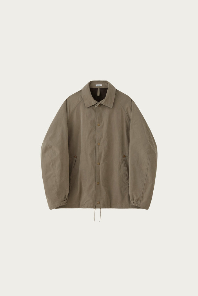 Phigvel - Waxed Cloth Field Coach Jacket - Taupe Beige - Canoe Club