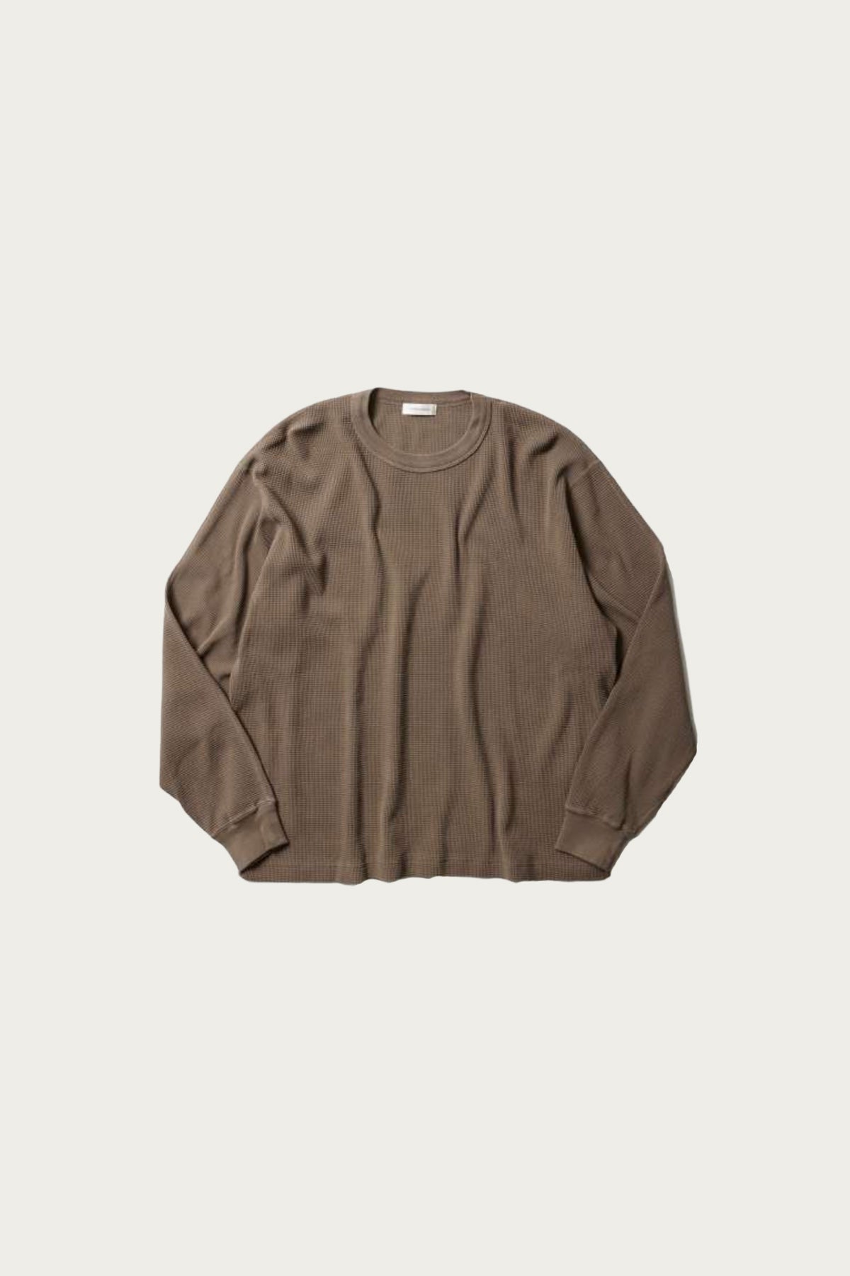 Places & Spaces - Garment Dyed Waffle Knit Pullover - Brown - Canoe Club