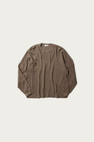 Places & Spaces - Garment Dyed Waffle Knit Pullover - Brown - Canoe Club