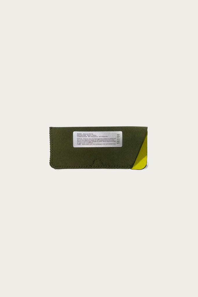 Puebco - Glasses Sleeve - Olive/Yellow - Canoe Club