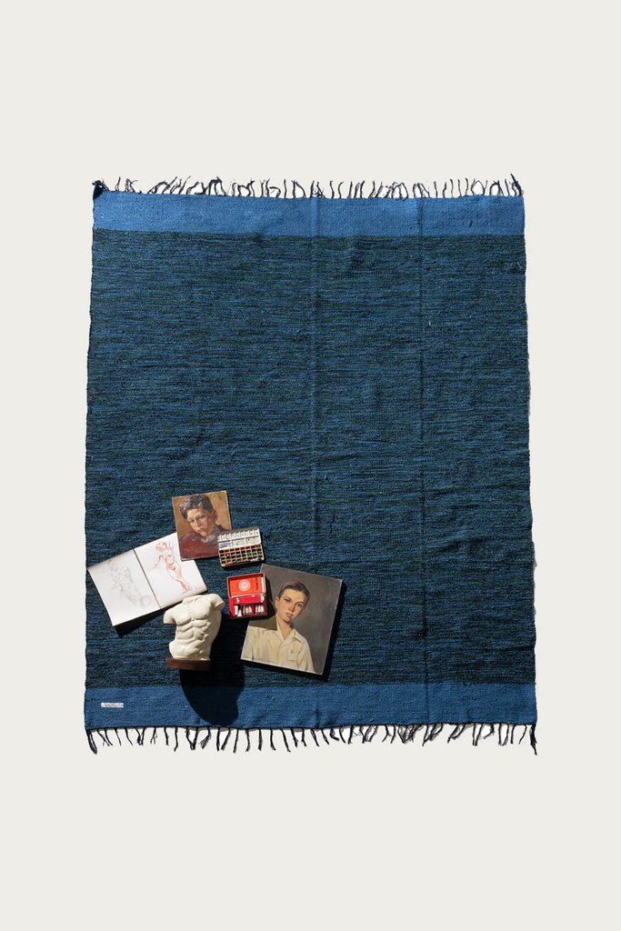 Puebco - Handloomed Recycled Yarn Rug - Blue - Canoe Club