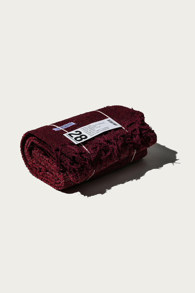 Puebco - Handloomed Recycled Yarn Rug - Burgundy - Canoe Club