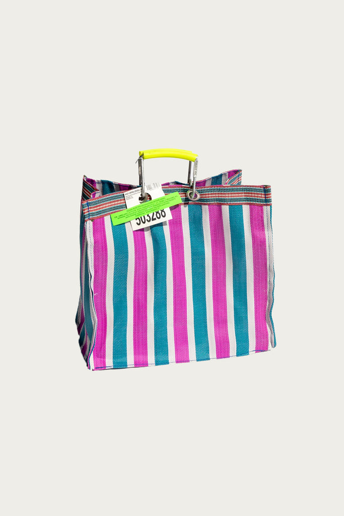 Puebco - Recycled Plastic Stripe Bag Square - Green/Pink - Canoe Club