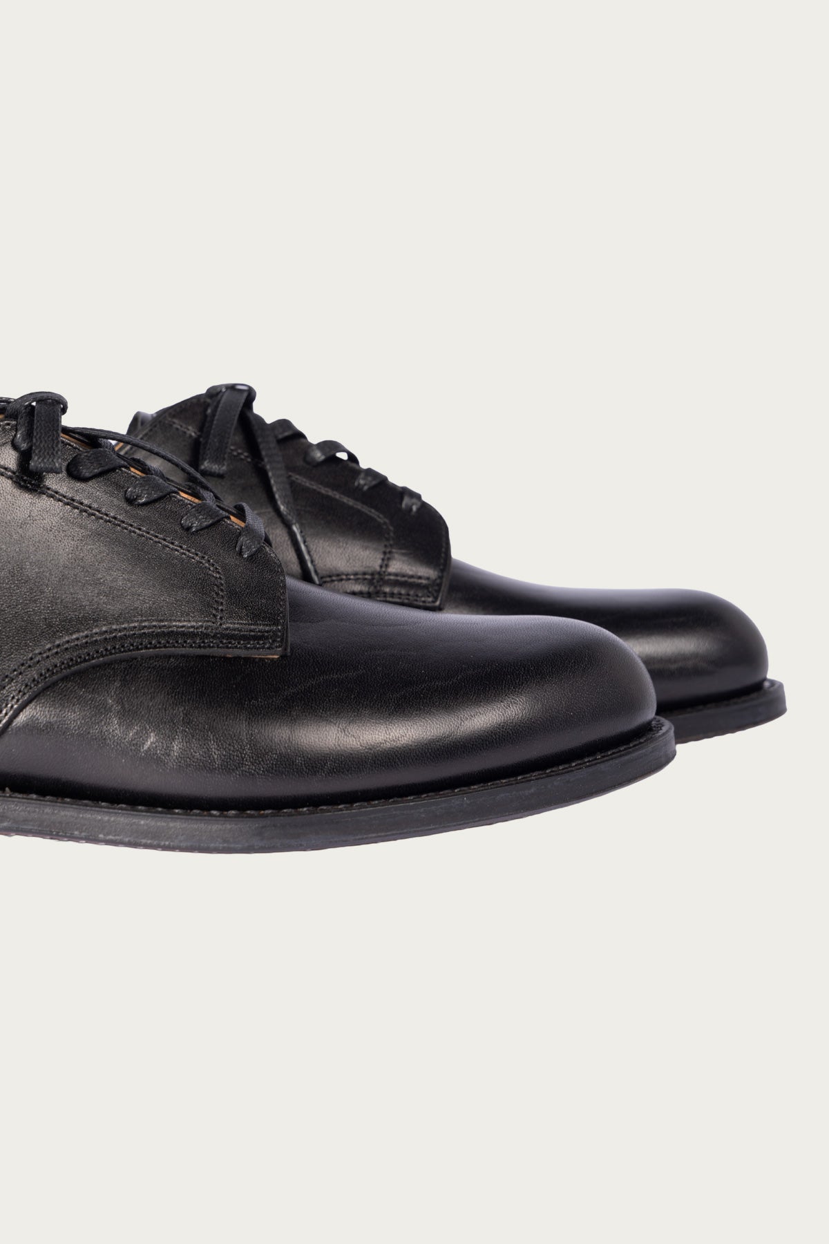 The Real McCoys - U.S.N. Service Shoes - Black Horsehide Buttock - Canoe Club