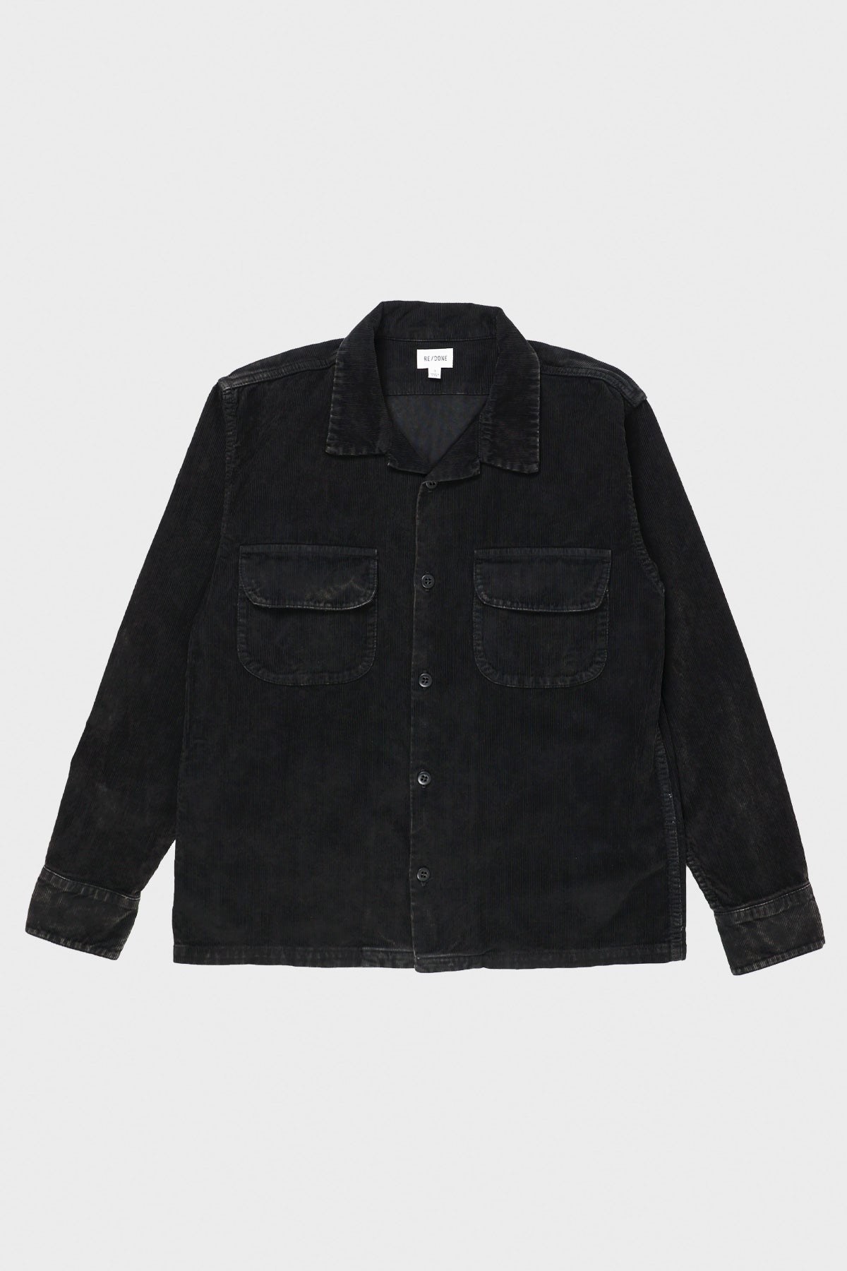 RE/DONE - 50s Corduroy Straight Bottom Shirt - Charcoal and Ash - Canoe Club