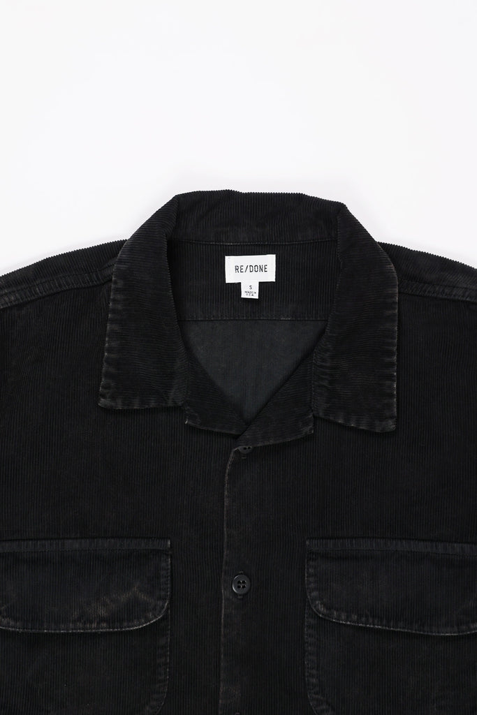 RE/DONE - 50s Corduroy Straight Bottom Shirt - Charcoal and Ash - Canoe Club