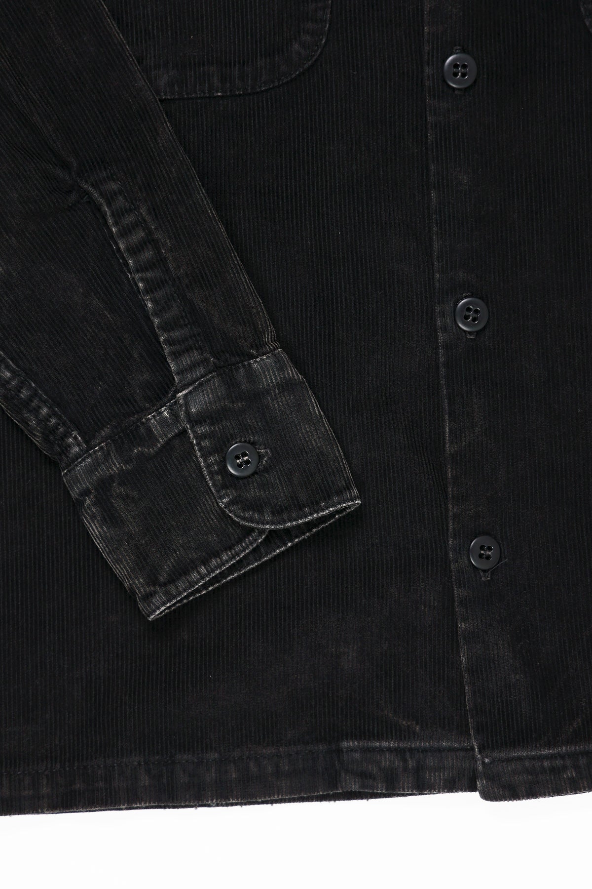 RE/DONE - 50s Corduroy Straight Bottom Shirt - Charcoal and Ash - Canoe Club