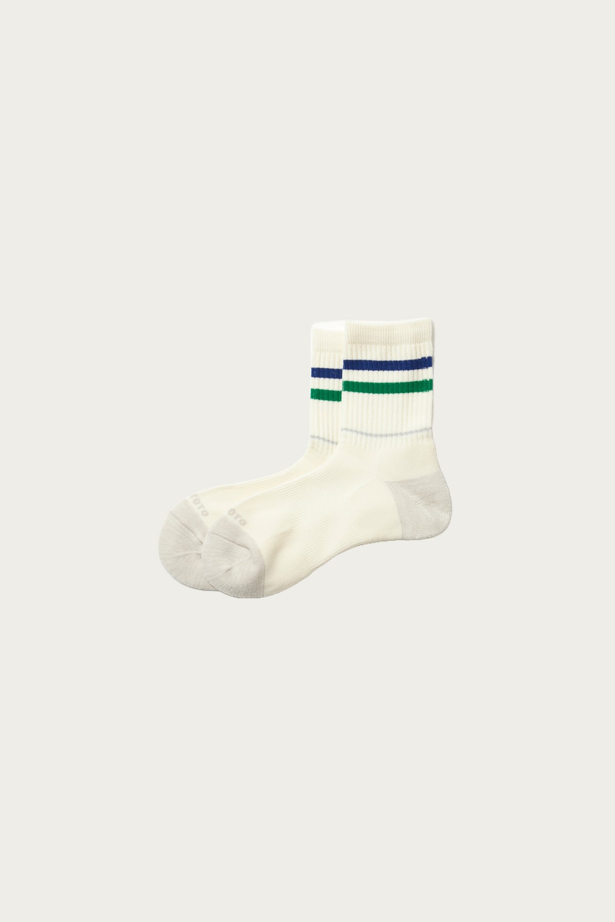 Rototo - Allrounder "2 Stripe Merino Crew" - Blue/Green - Canoe Club