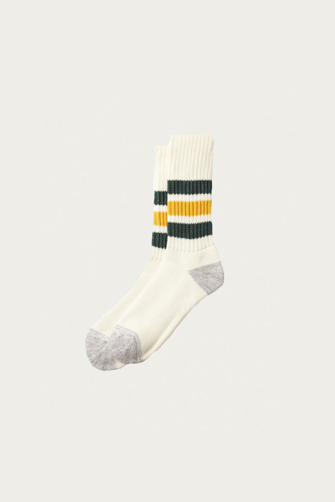 Rototo - Course Ribbed Old School - Dark Green/Yellow - Canoe Club