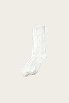 Rototo - Linen Cotton Ribbed Crew Socks - Off White - Canoe Club